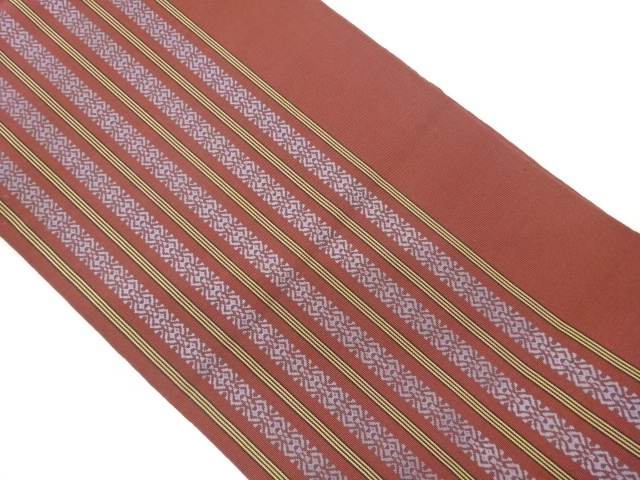 本場筑前博多変わり縞模様織出し袋帯